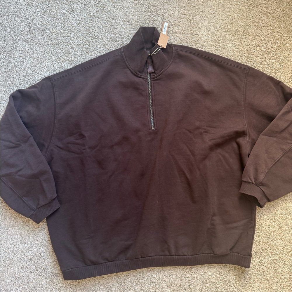 NWT Skims Slouchy Boyfriend Fleece Pullover